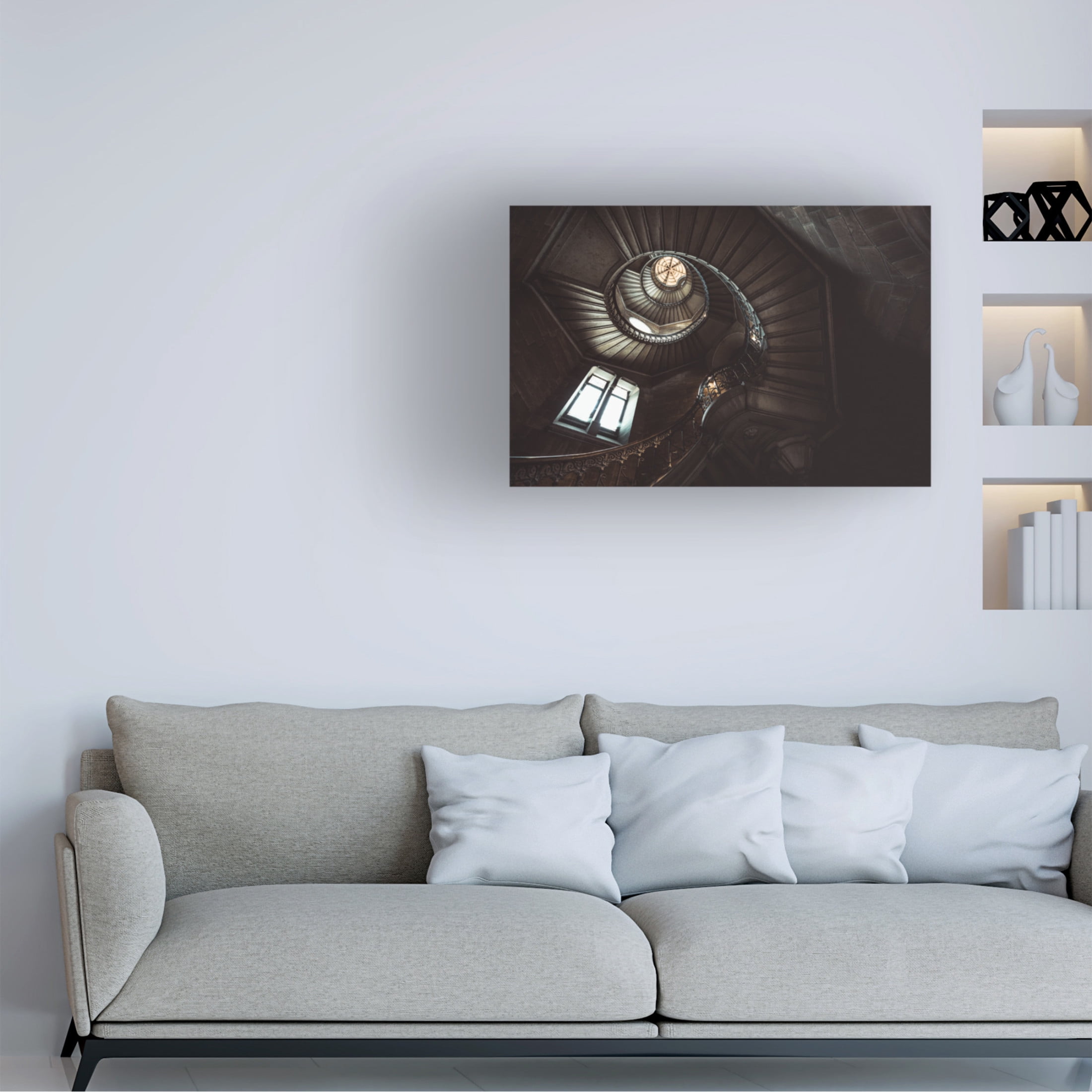 Canvas Wall Art - Ronan Siri 'FibonacciS Tower' Wall Art for Living Room, Bedroom, or Office D?cor by Trademark Fine Art - 32 x 22 Inches