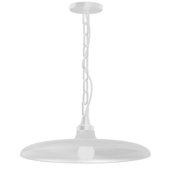 Dainolite 1 Light Incandescent Pendant Matte White