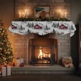 thumbnail image 4 of Christmas Fireplace Mantle Scarf, Farmhouse Deer Winter Elk Xmas Tree Mantel Cover Table Runner for Home Living Room Door Window, Indoor Outdoor Holiday Party Decor 17" x 70", 4 of 8