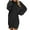 Black, variant on Fall Sweaters for Women Solid Color Crewneck Long Sleeve Knit Sweater Dress Warm Winter Casual Fashion Comfortable Outfit