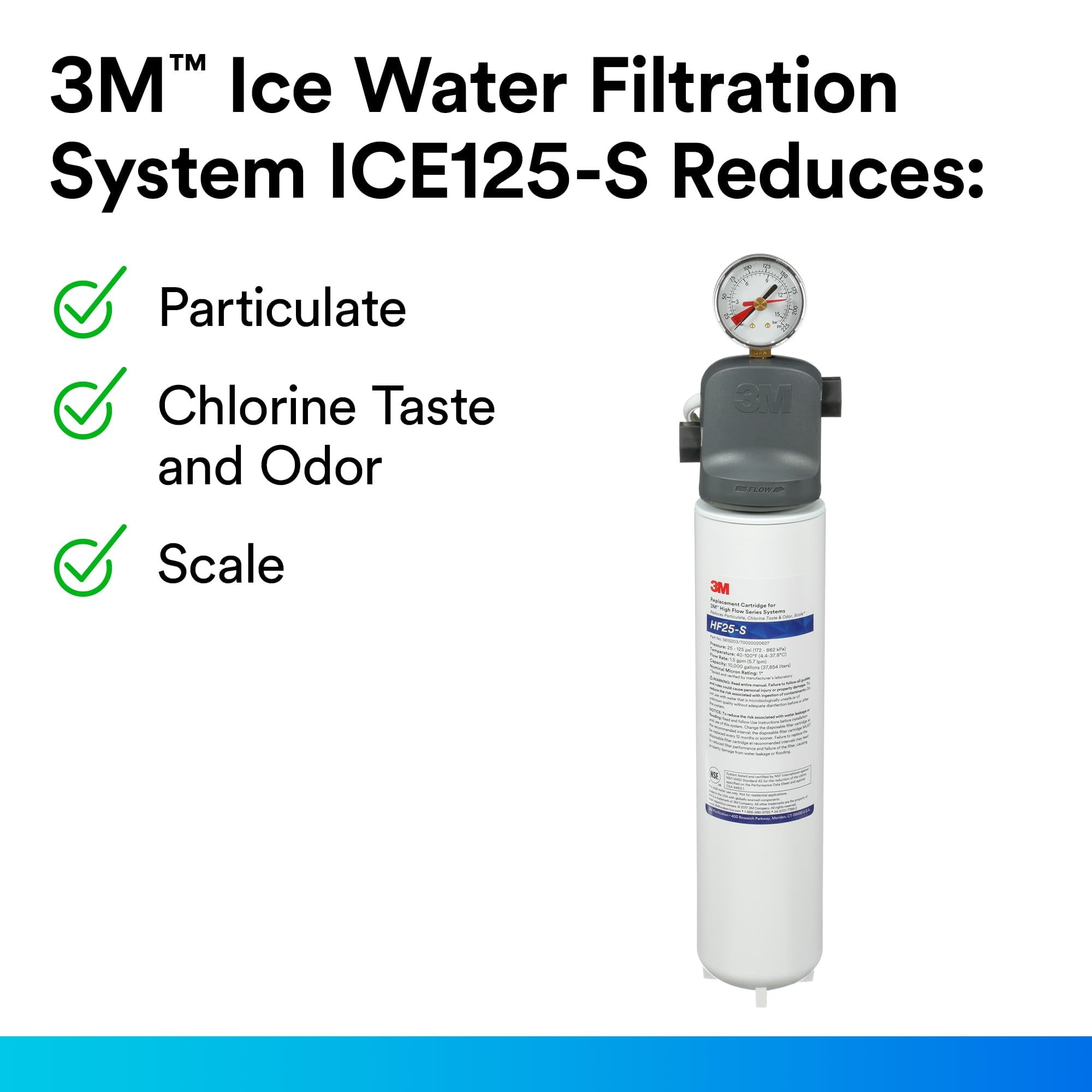 3m Filtration Water Filter System,3/8In NPT,1.5gpm 5616004