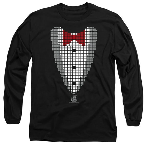 Big Bang Theory - Pixelated Tux - Long Sleeve Shirt - X-Large
