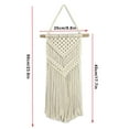 thumbnail image 3 of Momihoom Bohemian Nordic Style Cotton Hand-woven Tassel Tapestry Natural Wall Hanging Decoration for Wall Living Room Home Homestay, 3 of 5