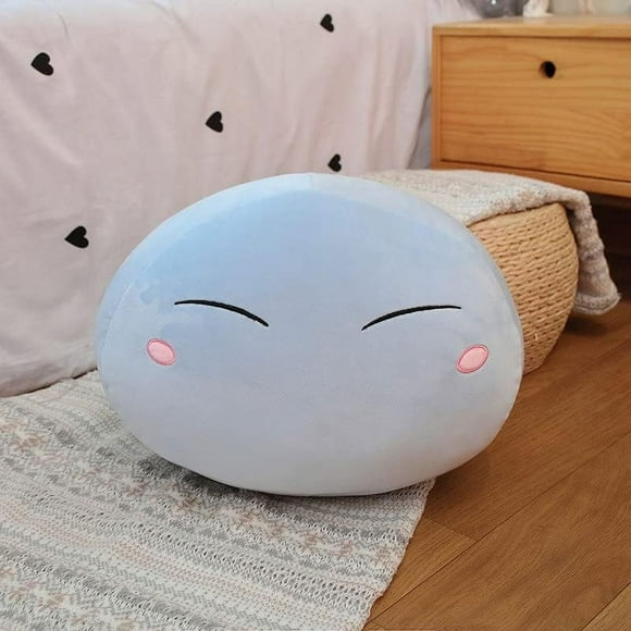 Anime That Time I Got Reincarnated as a Slime Pillow Rimuru Tempest Plush Stuffed Throw Pillows for Bed Couch Soft Birthday Gift Blue 40cm