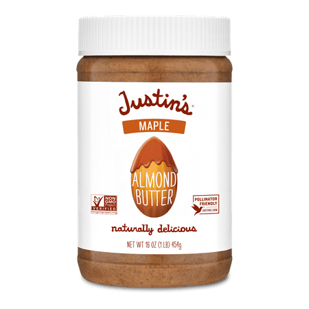 JUSTIN'S No Stir, Gluten-Free Maple Almond Butter, 16 oz Jar