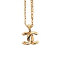thumbnail image 1 of Pre-Owned Chanel Coco Mark Necklace, Gold Plated, Women's, CHANEL, 1 of 6