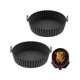 thumbnail image 1 of Air Fryer Silicone Pot, Silicone Air Fryer Liners, Air Fryer Accessories, Replacement Disposable Parchment Paper Liners For Cooking, 1pc Black, 1 of 5