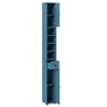 thumbnail image 4 of Costway Slim Bathroom Tall Cabinet with 2 Doors, 1 Drawer & 5 Adjustable Shelves for Home Blue, 4 of 4