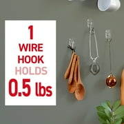 Command Small Wire Toggle Hooks, Clear, Damage Free Decorating, 9 Hooks
