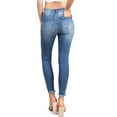 thumbnail image 3 of Wax Jean Women's Juniors Ripped Distressed High Waist Ankle Jeans (1, Medium Denim), 3 of 5
