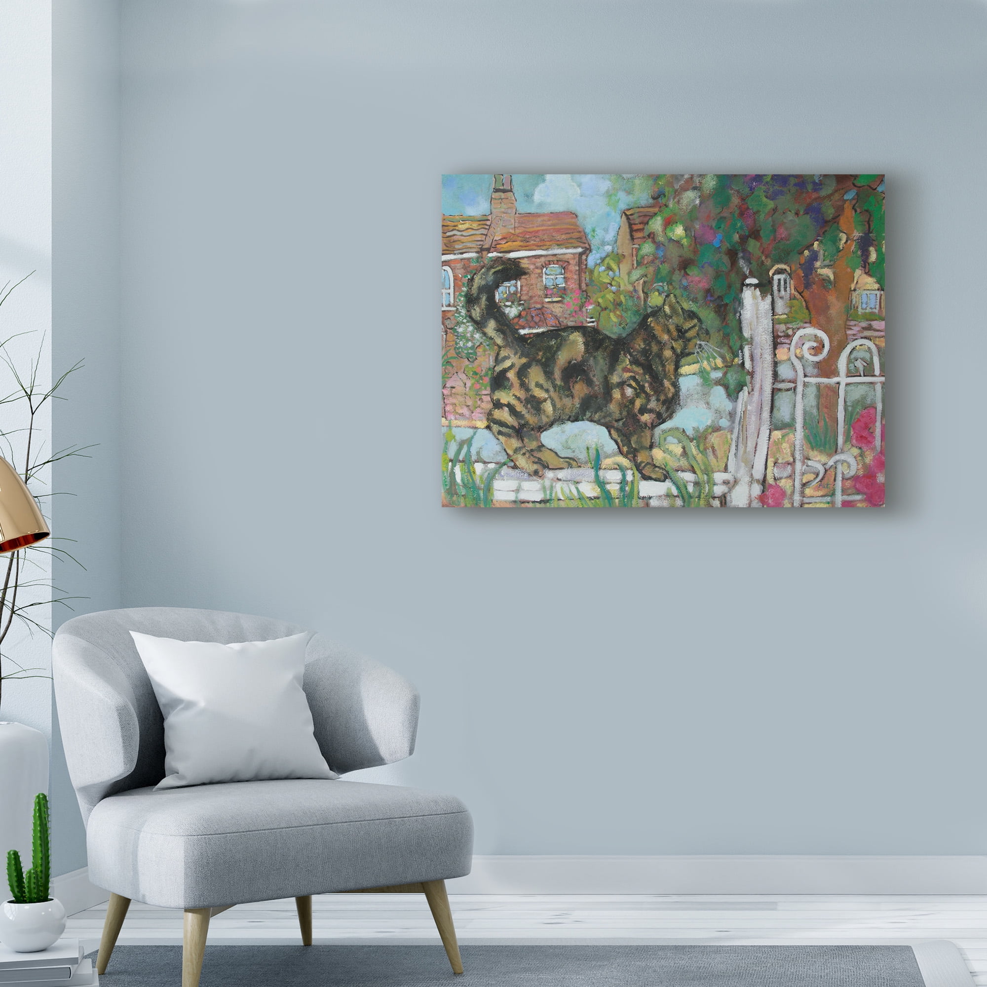 Trademark Fine Art 'Henry The Cat' Canvas Art by Lorraine Platt