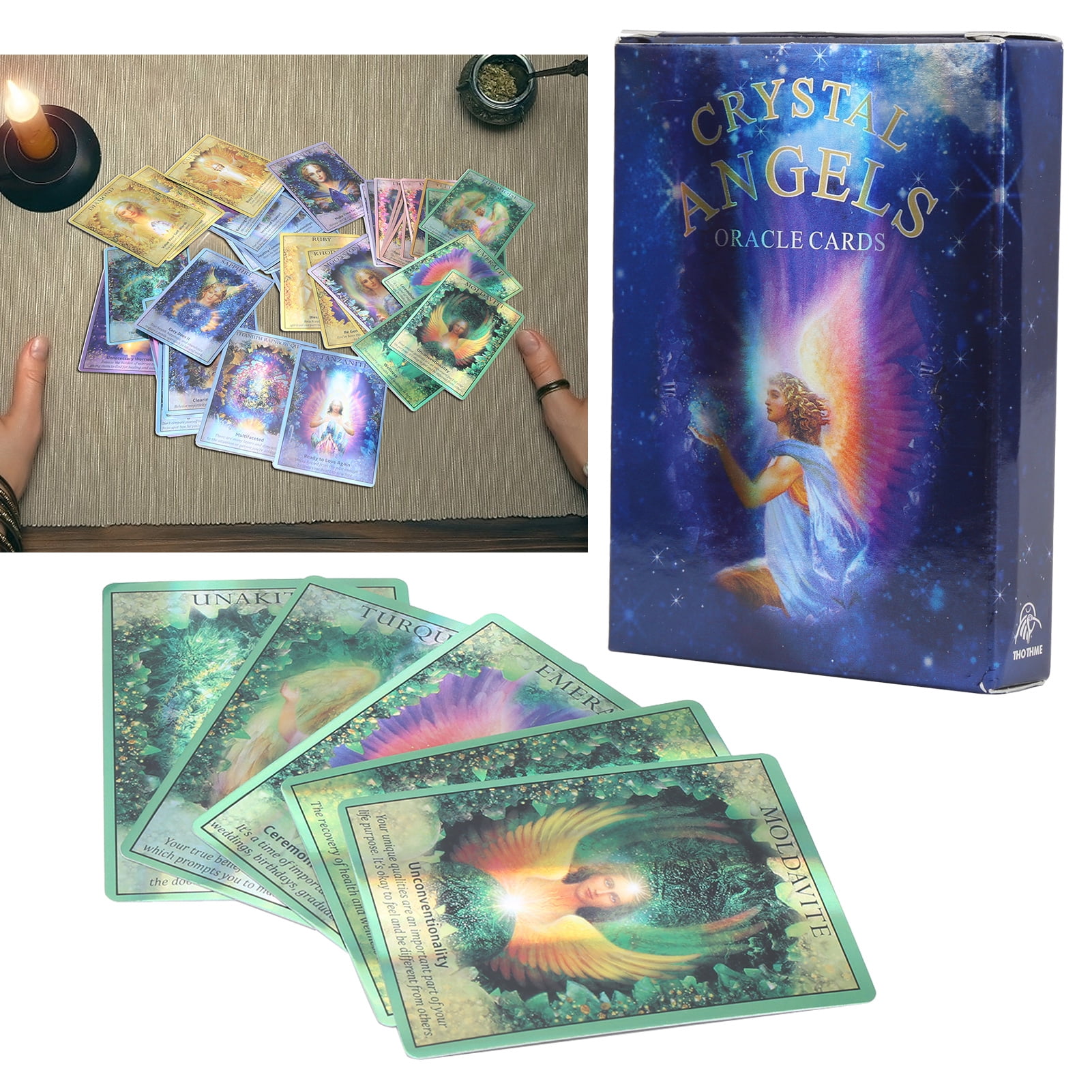 Mgaxyff Adult Divination Card Divination Card Exquisite Tarot Cards Fate Divination Fortune Telling Game Cards For Family Friends Party English Walmart Com