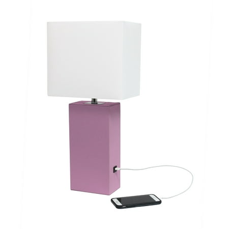 UPC 810052829944 product image for Lexington 21  Leather Base Modern Home Decor Bedside Table Lamp With Usb Chargin | upcitemdb.com