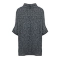 thumbnail image 3 of Tinglu Loose Turtleneck Sweaters Women Irregular Batwing Sleeve Outwear, 3 of 8