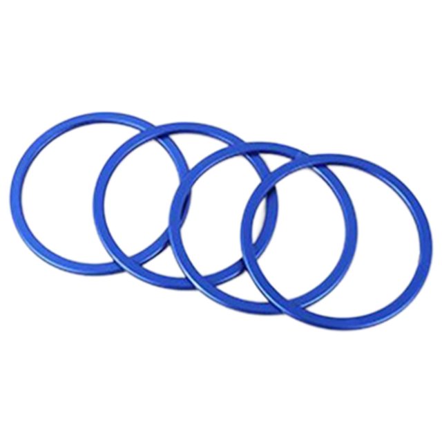Paquete de 4 anillos de salida de ventilación de aire, adhesivo decorativo para cubierta, ajuste para A3, accesorios interiores de coche Azul DYNWAVEMX Cubierta del anillo de salida de ventilación de aire