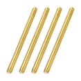 thumbnail image 1 of Uxcell 4Pack M6x90mm Fully Threaded Rod, Brass Right Hand All Thread Screw Studs for Furniture Assembly Fastening, 1mm Pitch, 1 of 6