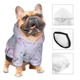 thumbnail image 3 of Fotbe Purple Butterfly Sudadera con Estampado para Perros Pequeños – Suéter con Capucha para Mascotas, Tela Suave de Forro Polar con Bolsillo-Medium, 3 of 7