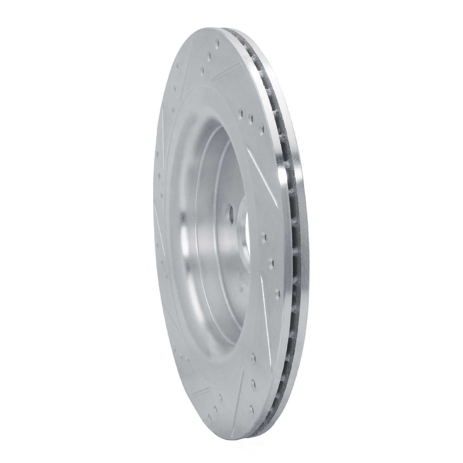 Dynamic Friction Company 631-55010R DFC Brake Rotor - Drilled And Slotted - Silver