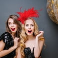 thumbnail image 1 of EGNMCR Accessoires de Fête, Décorations de Fête, Bandeau Style Bandeau Plume Bandeau Rétro Bandeau Carnaval Bandeau Fascinateur Bandeau de Cocktail pour Femmes Fantaisie, 1 of 2