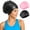 Black+Pink, variant on 2 Pack Large Swim Caps for Long Hair, Silicone Swimming Cap for Adult Women Men, Waterproof Swim Hats Bathing Caps to Keep Hair Dry