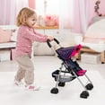 thumbnail image 6 of Doll Buggy Stroller W/ Sun Canopy, Blue, Pink Hearts, Unicorn, 6 of 6