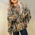 thumbnail image 6 of BOBOGOJP Camo Hoodie Sweatshirts for Teen Girls Long Sleeve Maple Leaf Print Cute Graphic Hoodie Drawstring Pullover Trendy Girls Hoodies Kids Khaki for Size 9-10 Years, 6 of 7