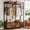 Rustic Brown, variant on Fnova 70.8" Freestanding Closet Organizer, Heavy Duty Garment Rack with 4 Drawers, 8 Hooks and Storage Shelves, Wardrobe Closet Clothing Rack for Bedroom, Living Room, Grey