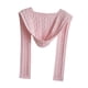 thumbnail image 3 of Bufanda de punto con capucha para mujer, pasamontañas de invierno, suave, para el cuello y las orejas, para exteriores Rosa, 3 of 8