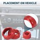 thumbnail image 3 of Cubierta de perilla de medios AC, trim interior para BMW 1 2 3 3GT 4 Series F20 F22 F30, aleación de aluminio, roja, 3 piezas, 3 of 6