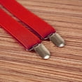 thumbnail image 2 of ALSLIAO Tirantes elásticos negros ajustables con cierre en Y y clip para hombre y mujer, color rojo, 2 of 8