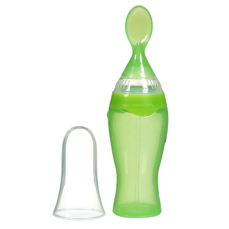 NEW! Munchkin-Easy Squeezy Baby Food Spoon-No Mess Feeding