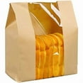 thumbnail image 2 of High Quality!50 pcs Kraft Food Packaging Paper Bags, Bread Bags with Window, 2 of 5