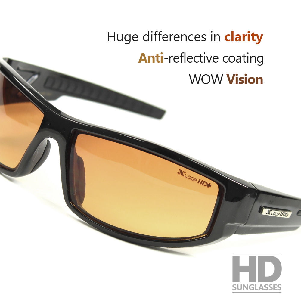 Sport Wrap Hd Polarized Driving Vision Sunglasses Black High Definition Glasses