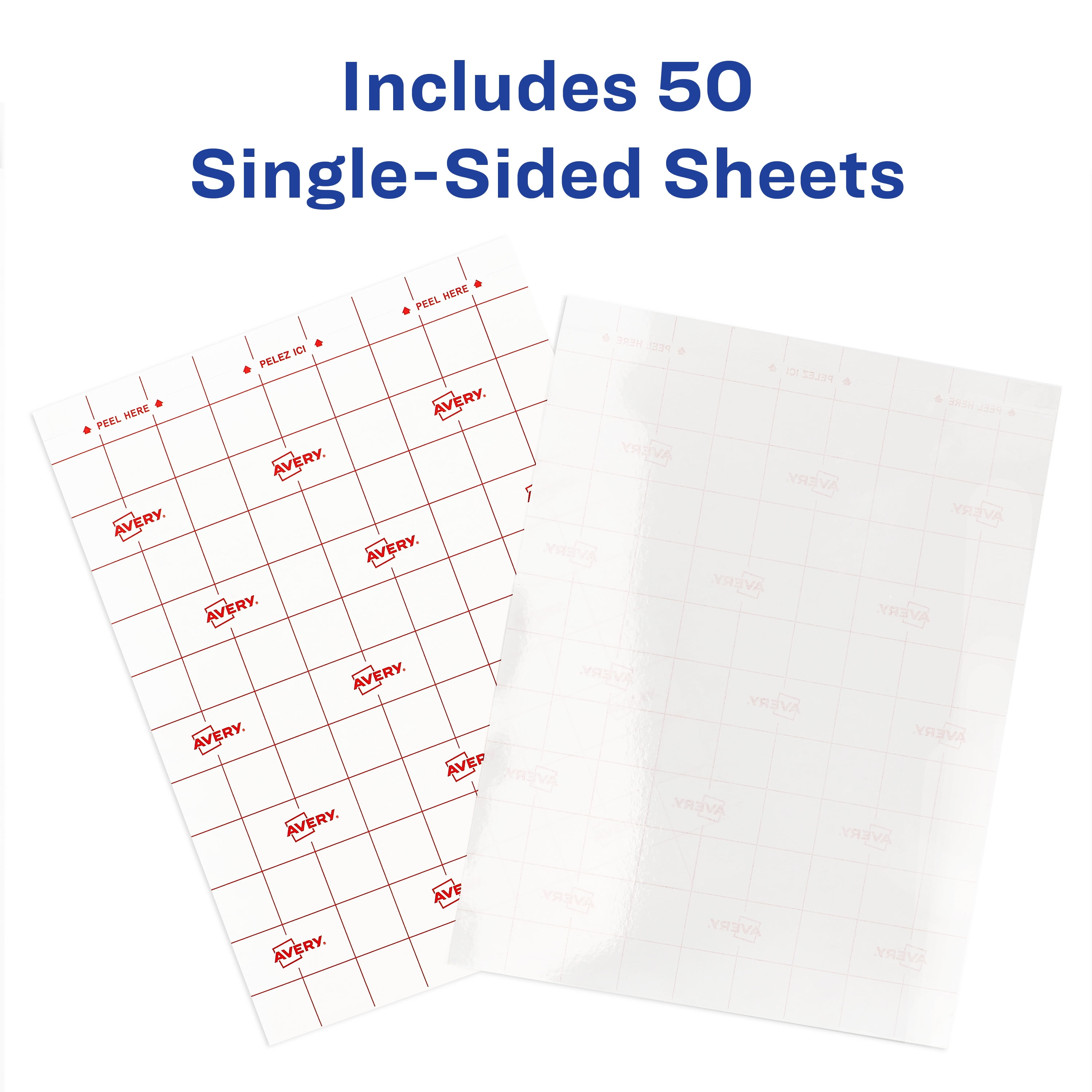 Avery Self-Adhesive Laminating Sheets, 9 x 12, 50 Sheets (73601)
