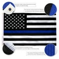 thumbnail image 3 of Thin Blue Line Flag 3x5 ft, 210D Nylon Police Flag with Blue Stripe Back The Blue, Embroidered Stars/Sewn Stripes/Brass Grommets, 3 of 6