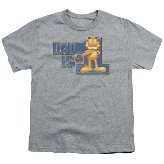 Garfield - Dad Is Number One - Youth Short Sleeve Shirt - Medium