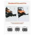 thumbnail image 4 of 60in Universal Snow Plow Kit for ATV/UTV - Adjustable Angle & Height, Quick-Detach Blade, Steel Scraper, 3 Mount Options, Efficient Snow Removal, 4 of 9