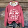 thumbnail image 1 of Aujourd'hui Réduction! Aqestyerly Grande Taille Christmas Tops Femmes Noël Imprimé Col Rond à Manches Longues Top Ample Pull, 1 of 3