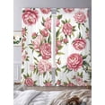 thumbnail image 3 of Sheer Curtains 96 Inches Long 2 Panels, Watercolor Pastoral Flowers Rod Pocket Curtain Voile Draperies, Abstract Country Floral Art Light Filtering Window Treatment for Living Room Kitchen Bedroom, 3 of 8