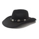 thumbnail image 3 of Sombrero occidental para mujer y hombre, sombrero fedora, ala ancha con correa de cuero, 3 of 6