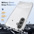 thumbnail image 6 of Compatiable with Samsung Galaxy A13 5G Case Clear, Transparent Crystal Shockproof Phone Case, Slim Anti-Scratch Hard PC + Soft TPU Back Protective Cover Bumper Non-Slip Design, Clear, 6 of 8