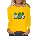 thumbnail image 1 of FAIWAD Hauts de la Saint-Patrick pour Femmes à Manches Longues, Col Rond, Imprimés, Décontractés, Tuniques Grande Taille, 1 of 4