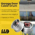 thumbnail image 3 of Overhead Garage Door Cable Drums Replacement for up to 12' High Door, Standard Lift, Pair (Left and Right) | Garage Door Drums Extension Repair | Fix Up to 12' Feet Garage Door Cable Drum Up, 3 of 11