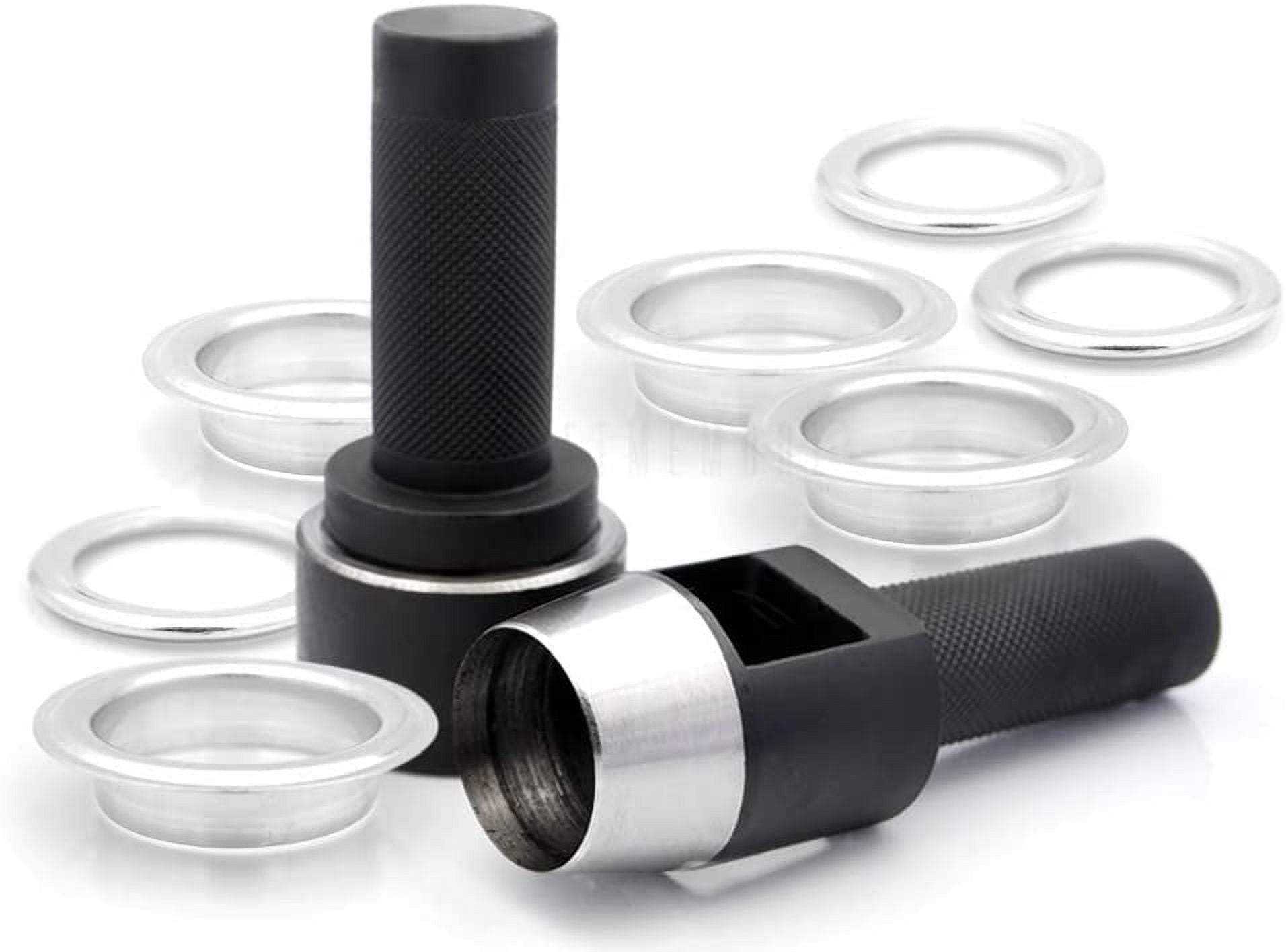 CRAFTME STUDIO 1.5 Inch Grommet Tool Kit, Eyelet Setting Tool with Hole Punch and Cutter, Includes 10 Metal Grommets, Curtain and Sewing Supply