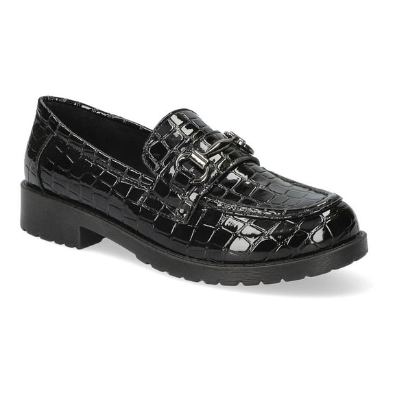 Easy Street Witney Comfort Women's Loafers Color: Black Croco Size: 7 WIDE
