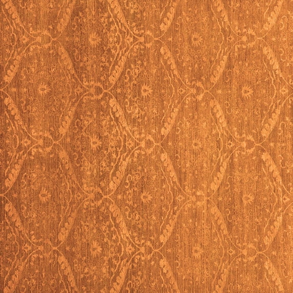 Ahgly Company Indoor Square Abstract Orange Modern Area Rugs, 4' Square