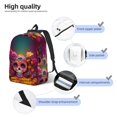 thumbnail image 4 of Lsque Vintage Patterned Skull Pattern Canvas Daypack, Durable Backpack, High-quality Versatile Backpack,Vintage Compact Backpack-Small, 4 of 6