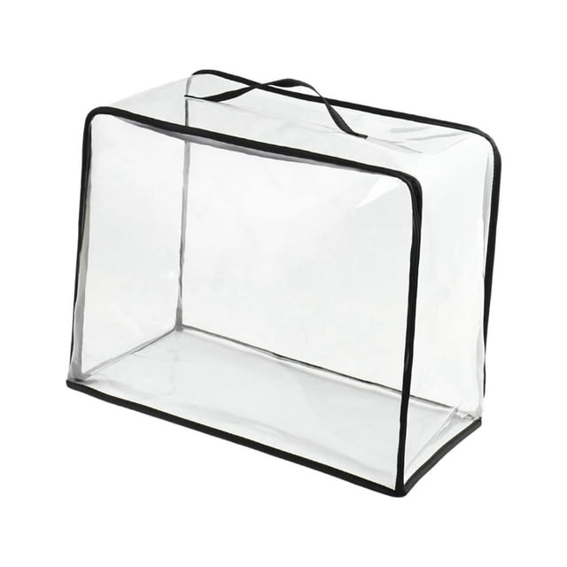 Bolsa organizadora de almacenamiento para bolso de mano, hecha a mano, de PVC, con cremallera y asa. XL