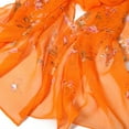 thumbnail image 4 of WTXUE scarf for women, Scarfs for Women Lightweight Print Floral Pattern Scarf Shawl Fashion Scarves Shawls and Wraps for Spring, silk scarf, 6# Orange, 4 of 4