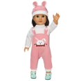 thumbnail image 5 of Babysbule 16-18 inch Reborn Baby Doll Clothes Set – Cute Jumpsuit and Hat for Girls | Soft Cotton Outfit for Toddler Pretend Play | Birthday Christmas Valentine’s Gift, 5 of 6